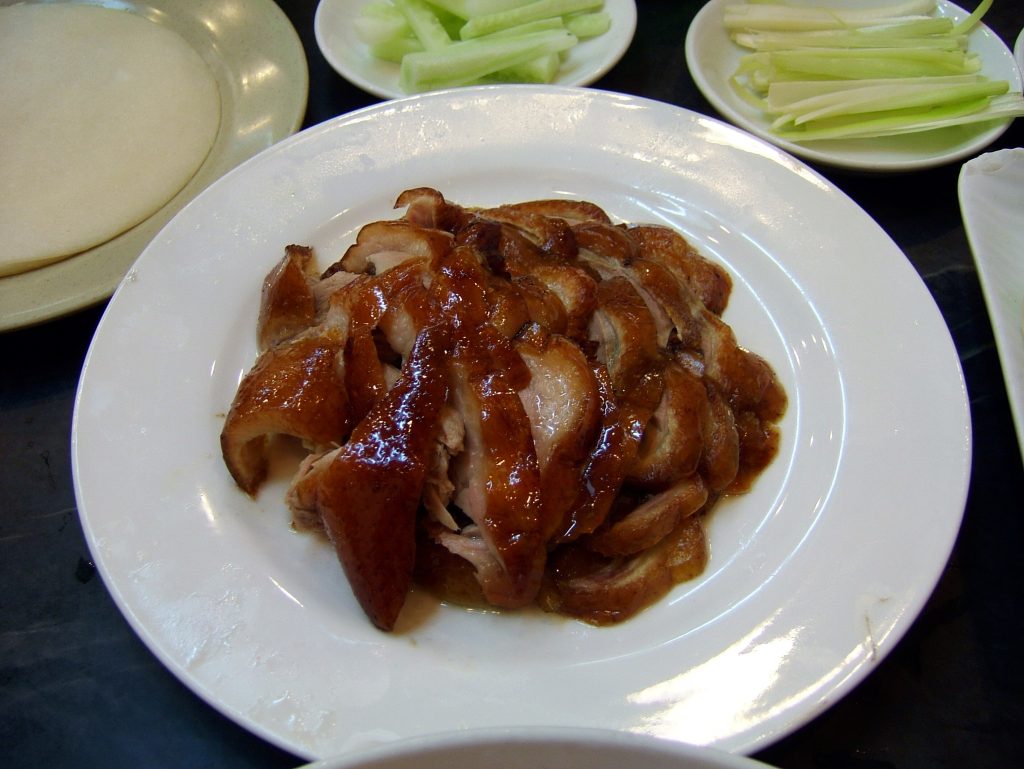 Traditional Peking duck served in Beijing