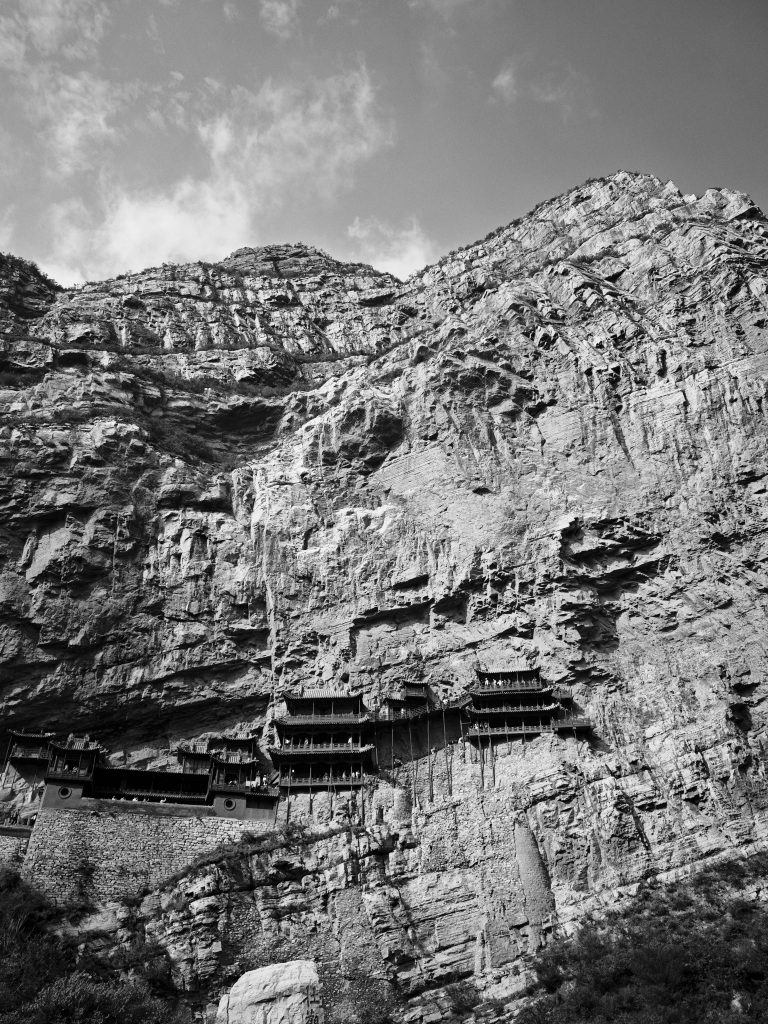 The Hanging Temple clinging to the cliff face in northern Shanxi