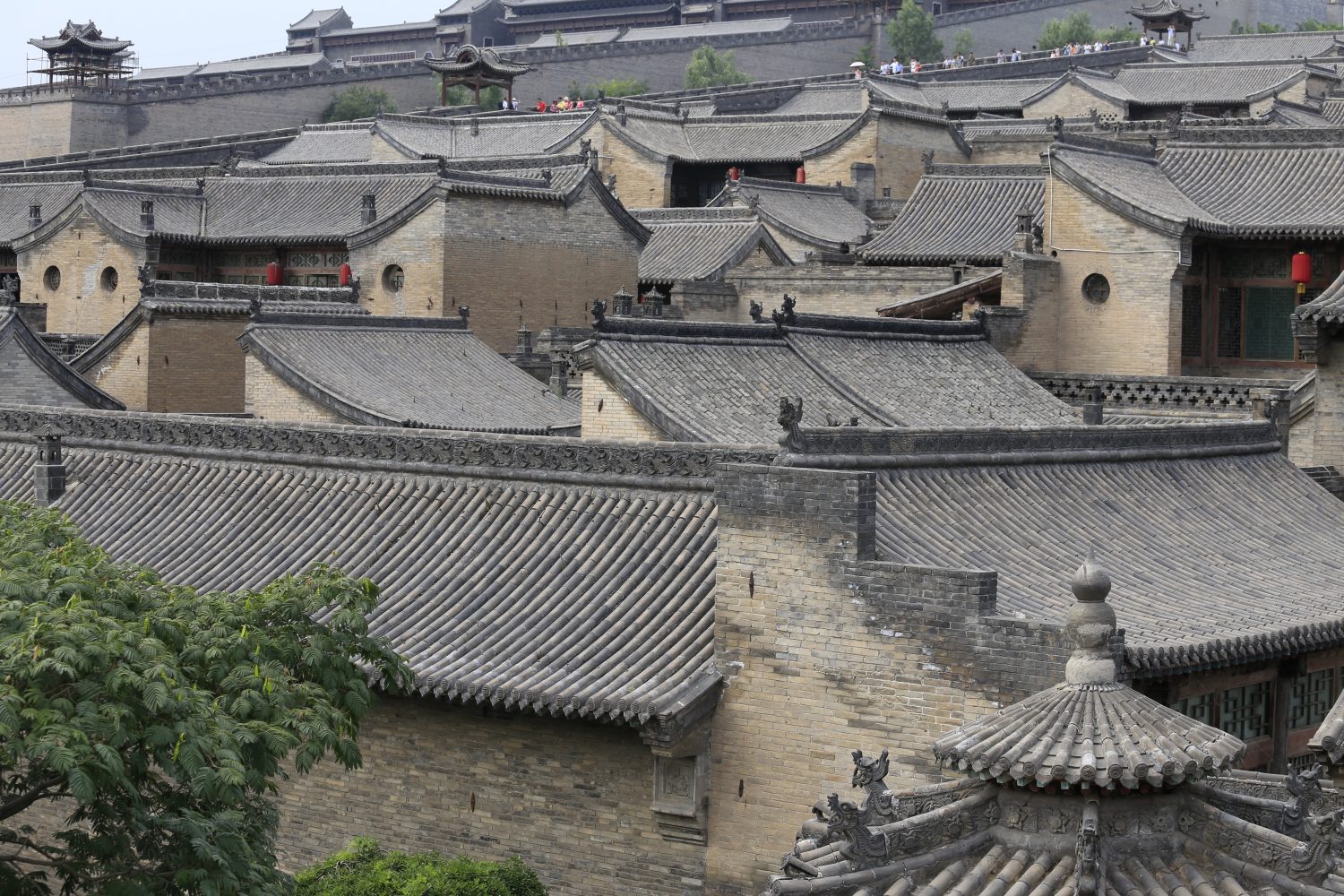 Historic courtyards inside the Wang Family Compound in Shanxi