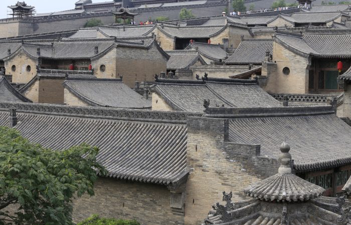 Historic courtyards inside the Wang Family Compound in Shanxi