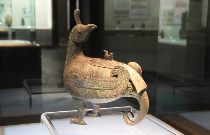 Bronze ritual vessel on display at Shanxi Museum