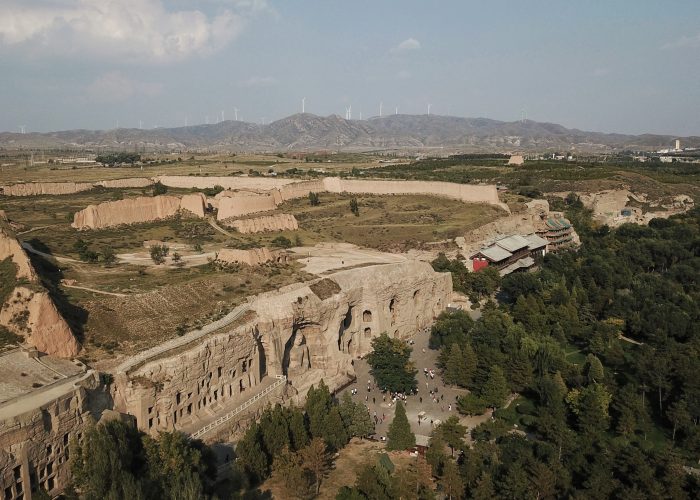 Yungang Grottoes exterior landscape view